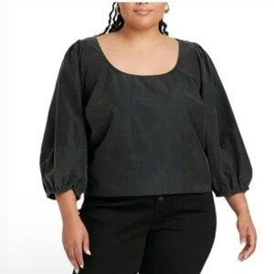 Ava Viv  3/4 Sleeve Women's Plus Size Balloon Blouse